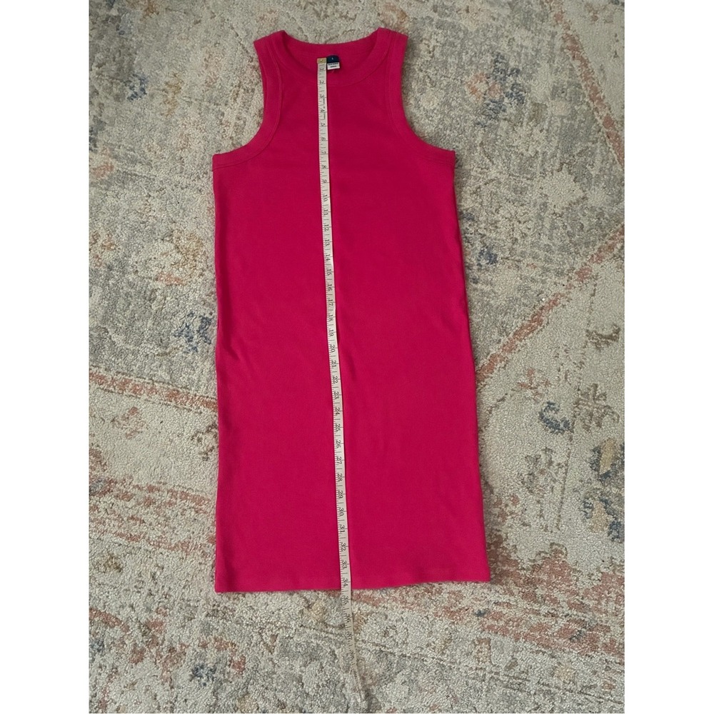 Old Navy Pink Rib-Knit High Neck Racerback Midi - Size Large - Picture 4 of 6